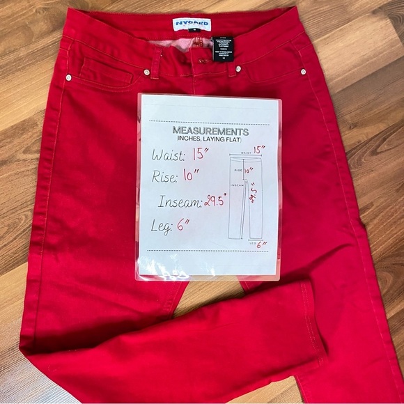 NYGARD Red Women's Jeans Size 12. - Picture 6 of 14